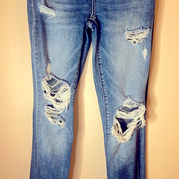 Flying Monkey Ripped Cropped Jeans. - Picture 3 of 6